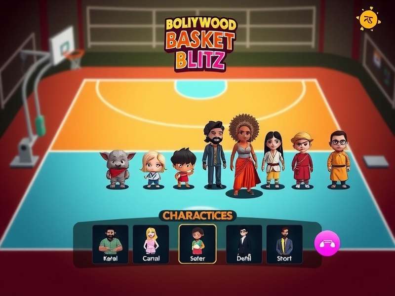 Bollywood Basket Blitz customization options showing diverse Indian outfits