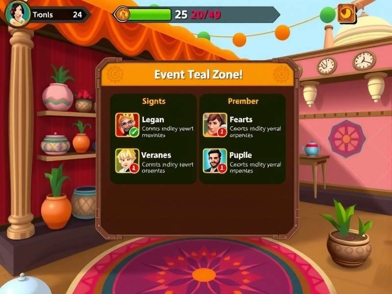 Tandoori Zeal Zone gameplay screenshot showing vibrant Indian-themed interface