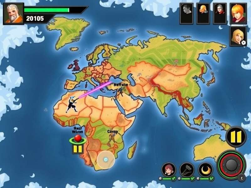 Blaze Sword Chronicles world map showing different regions