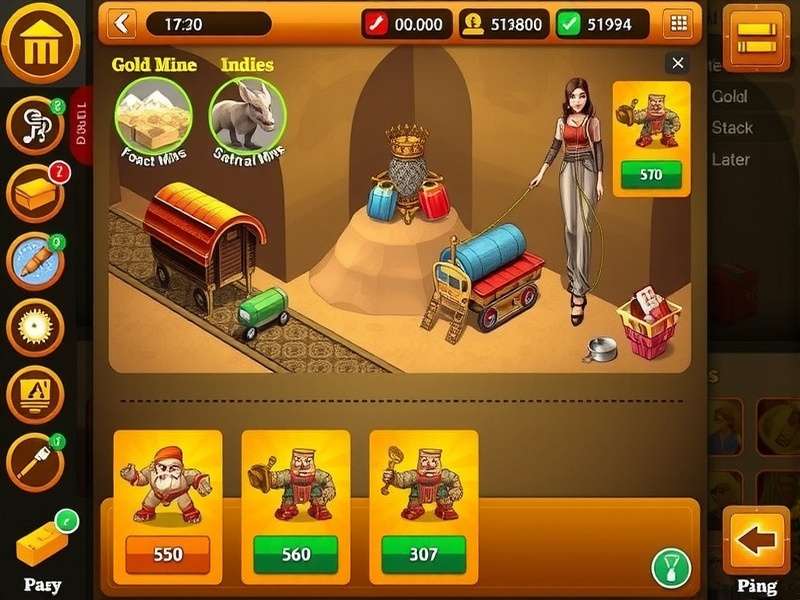 Gold Mine India Game Interface