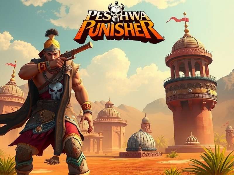Peshwa Punisher game cover art showing Maratha warrior