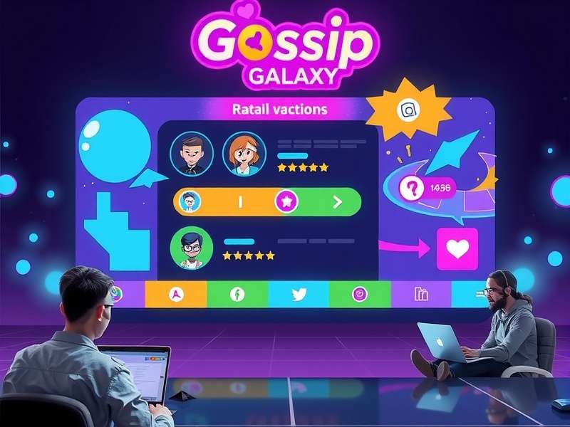 Gossip Galaxy development team working on game design