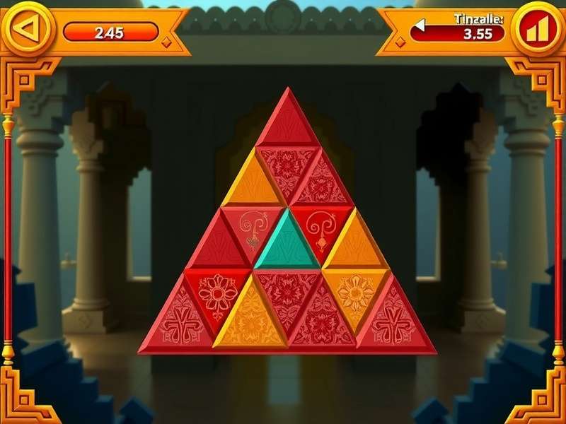 Triangular Wonders Exploration gameplay screenshot showing triangular puzzle mechanics