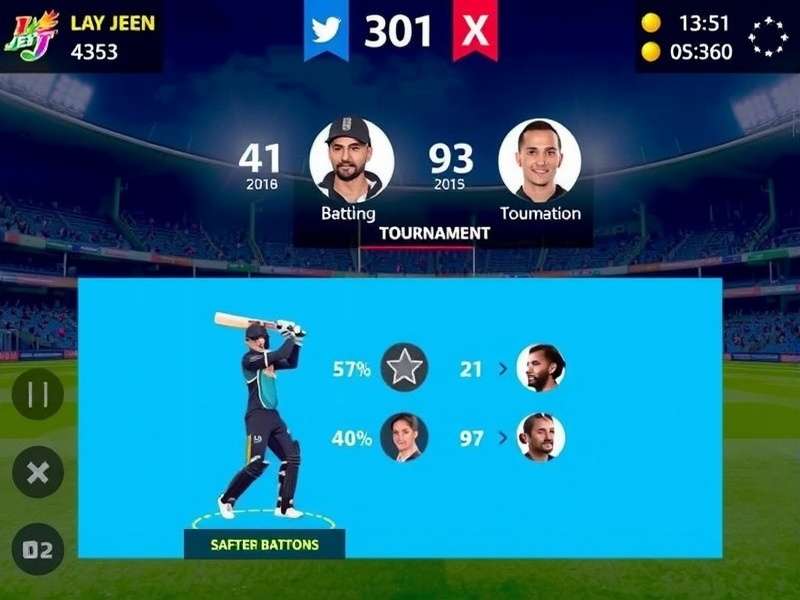 Jaipur Jets Star X gameplay interface showing batting mechanics