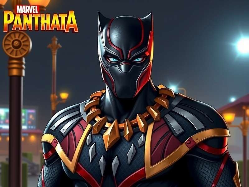 Black Panther with Kolkata-themed warrior attire
